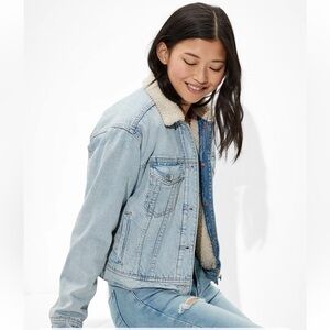 AE Sherpa Lined Denim Jacket